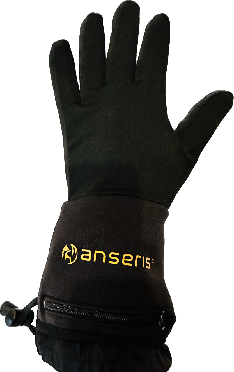 Rechargeable top heated gloves
