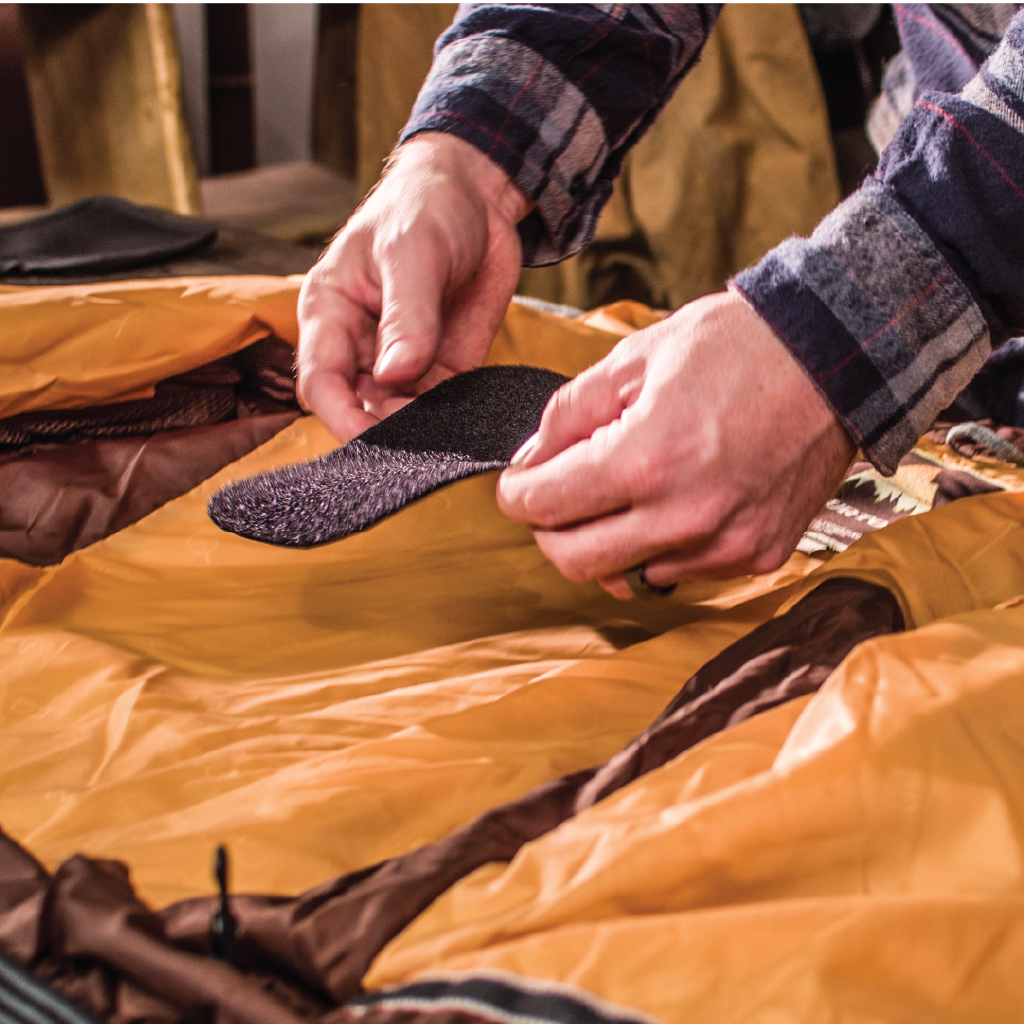 torch electrek torch 2.0 coat heater installation kit velcro pads stick to liner of jacket to transform jacket into battery powered heated clothing